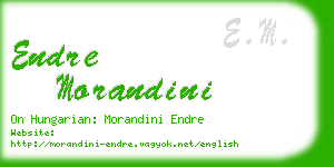 endre morandini business card